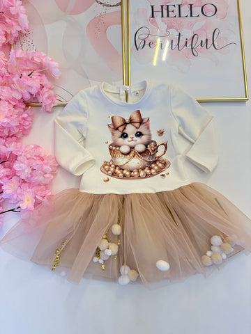 Cat Pom Pom Dress