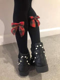 Tartan Bow Tights mi