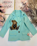 Mint Teddy Blazer