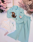 Mint Teddy Blazer