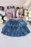 Frill Denim Look Skirt