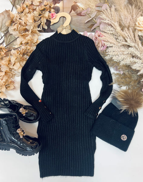 Black Knitted Dress