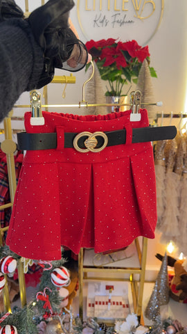 Red Sequin Skorts