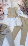 Two Piece Beige Outfit