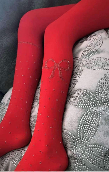 Silver Bow Tights