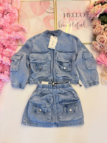 Denim Outfit - Jacket &  Skirt