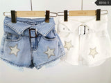 Denim Star Shorts - Blue